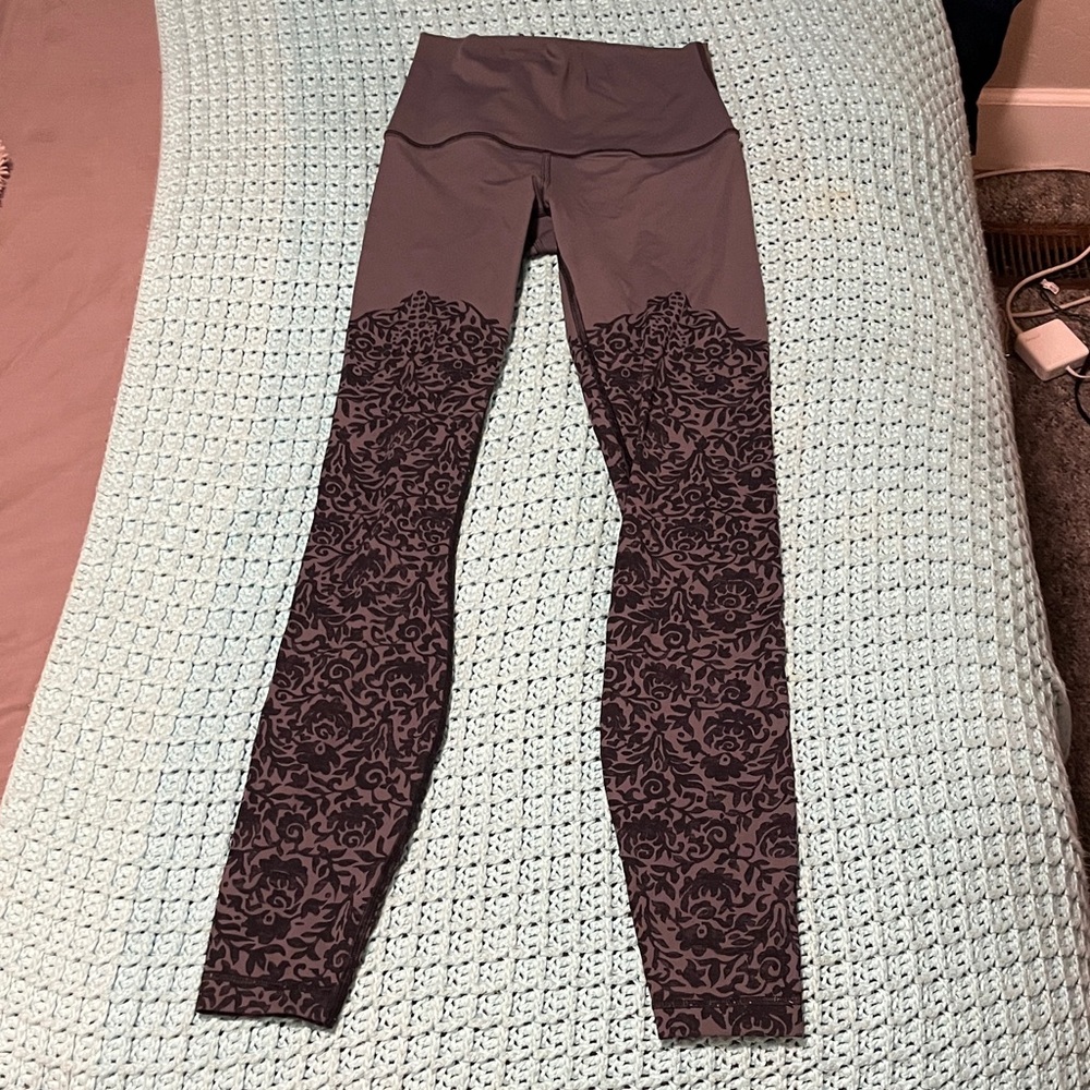 lululemon athletica Gray Patterned Leggings
